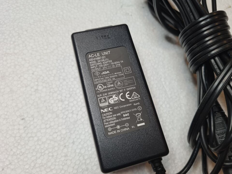 *Brand NEW* Geniune NEC AC-LE Unit 27V 1A AC ADAPTER SA130B-27U ip phone DT300 DT400 DT700 DT800 Power Supply - Click Image to Close